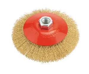 Brosse circulaire à fils ondulés acier pour meuleuse 125 mm