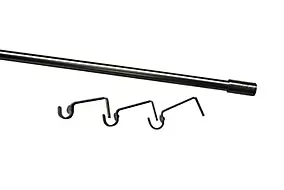 Kit de tringle à rideau extensible embout bouchon Athens GoodHome 120/210 cm, Ø19mm gris