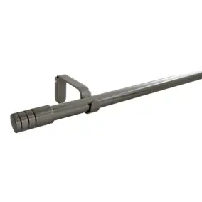 Kit de tringle à rideau extensible embout bouchon Athens GoodHome 200/330 cm, Ø19mm gris