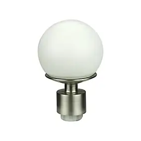 Embout boule pour barre à rideau GoodHome 19 mm Anafi blanc