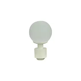 Embout boule pour barre à rideau GoodHome en verre 19 mm Anafi blanc