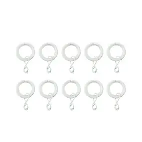 10 anneaux pour barre à rideau Anafi GoodHome ⌀16/19 mm blanc