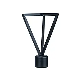 Embout triangle pour barre à rideau en fil fer GoodHome 19 mm Araxos noir