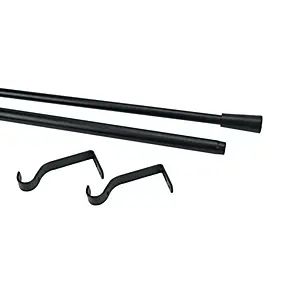Kit de tringle à rideau extensible embout cône Araxos GoodHome 200/330 cm, Ø16/19 mm noir
