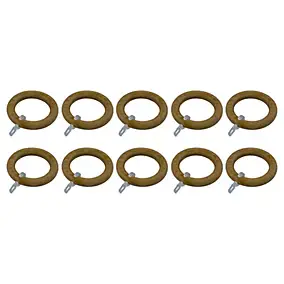 10 anneaux pour barre à rideau Symi GoodHome ⌀28 mm naturel