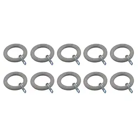 10 anneaux pour barre à rideau Chalki GoodHome ⌀28 mm blanc