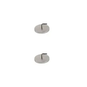 Supports ronds pour barre de vitrage "Nisis" x2 Nickel