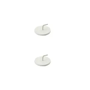 Supports ronds pour barre de vitrage "Nisis" x 2 blanc mat