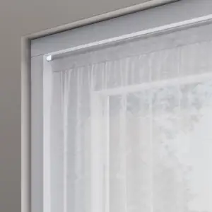 Lot 2 tringles vitrage blanches 30-50 cm