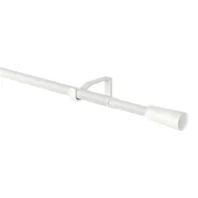 Kit de tringle à rideau extensible embout cône Anafi GoodHome 200/330 cm Ø19mm blanc