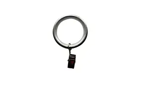 10 anneaux clip pour barre à rideau Athens GoodHome ⌀28 mm gris