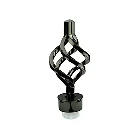 Embout sauge pour barre à rideau GoodHome 28 mm Kimlos noir