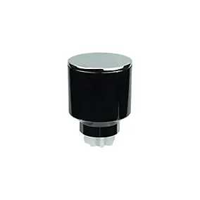 Embout forme carrée pour barre à rideau GoodHome 28 mm Kimlos noir
