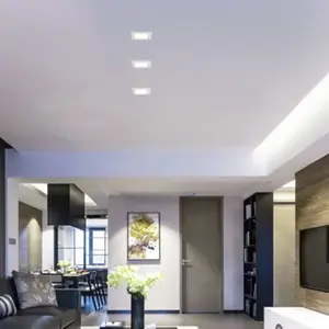 Spots à encastrer LED intégrée carré blanc 380 lm