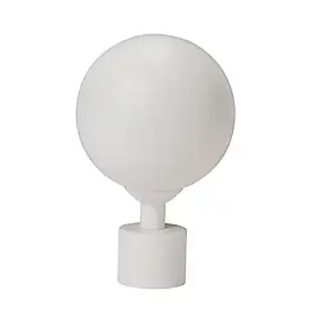 Embout boule pour barre à rideau blanc mat Ikaria blanc