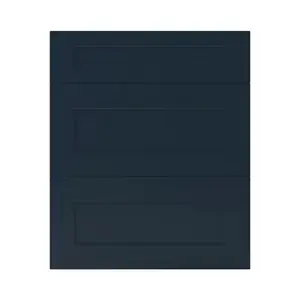 Façade 1 tiroir + 2 casseroliers "Artemisia" bleu nuit l.59,7 x h.71,5 cm