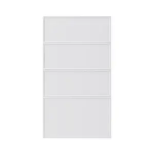 Façade 3 tiroirs + 1 casserolier "Pasilla" blanc l.39,7 x h.71,5 cm