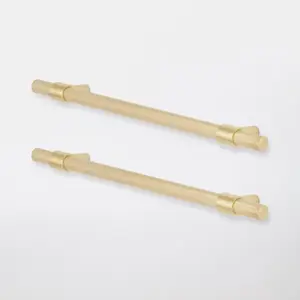 Lot de 2 poignées effet laiton brossé "Dukkah" - L 25,7 cm