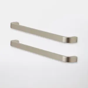 Lot de 2 poignées effet nickel argent brossé "Epazote" L 20,0 cm