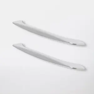 Lot de 2 poignées effet chrome argent poli "Cilantro" L 21,8 cm