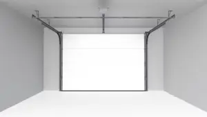 Porte de garage sectionnelle motorisée H. 200 cm l. 300 cm grise