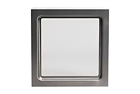 Hublot pour porte de garage carré GoodHome en acier inoxydable argenté l.28,4 x H.28,4 cm