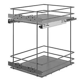 Rangement coulissant pour meuble de cuisine GoodHome Pebre 40 cm, 2 niveaux