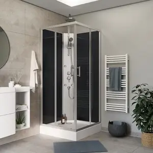 Cabine de douche hydromassante "Onega" - Gris - L. 85 x l. 85 x H. 225 cm