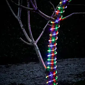 Guirlande lumineuse LED intérieure et extérieure multicolore câble noir 8 m