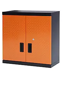Armoire à outils murale en acier Magnusson noir et orange