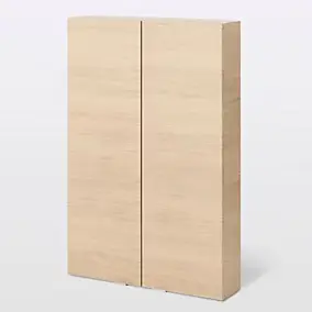 Armoire de salle de bains faible profondeur effet chêne l.60 x H.90 x P.15 cm, GoodHome Imandra