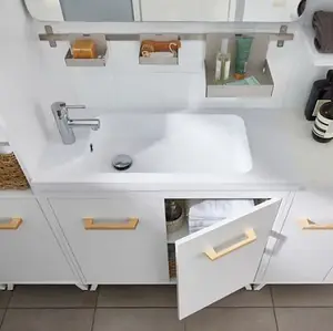 Meuble sous-vasque à poser "Ladoga" - Blanc - l.80 cm
