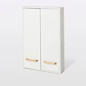 Armoire de salle de bains faible profondeur GoodHome Ladoga blanc L. 60 x H. 90 x P. 15 cm
