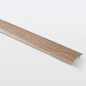 Barre de seuil en aluminium auto-adhésif, effet bois brut GoodHome, décor 280, L.930 x l.37 mm