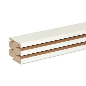 Lot de 5 plinthes blanches L. 220 cm x l. 60 mm x Ép. 11 mm
