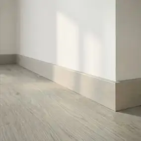 Plinthe bois MDF pour parquet et stratifié GoodHome Décor 45 gris L.220 x H.6 x ép.1,1 cm