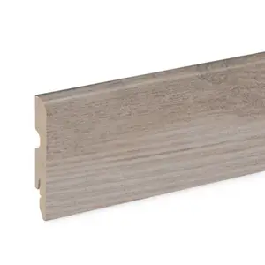 Plinthe décor imitation chêne gris brut nervuré L. 220 x - H. 8 cm x Ép. 13 mm