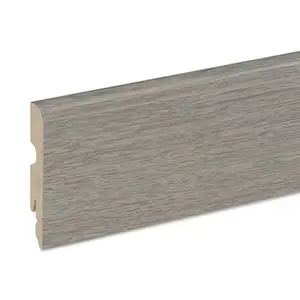 Plinthe décor imitation bois rustique vieilli gris L. 220 x - H. 8 cm x Ép. 13 mm