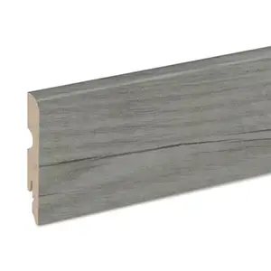 Plinthe décor imitation bois gris - L. 220 x - H. 8 cm x Ép. 13 mm