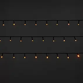 Guirlande lumineuse LED intérieure blanc chaud câble vert 8 fonctions 11 m