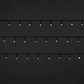 Guirlande lumineuse LED intérieure blanc froid câble vert 8 fonctions 11 m