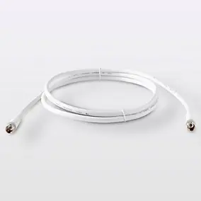Câble coaxial 3C2V ø9.52 mm Mâle / Mâle blanc, 1.5 m