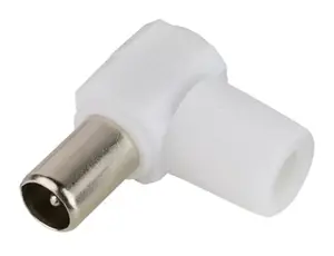 Fiche TV coudée coaxial 9,5 mm mâle