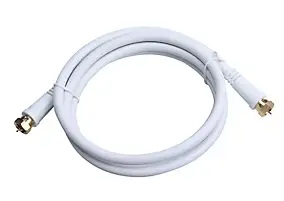 Câble Type F Mâle / Mâle blanc, Doré Blyss, 1.5 m
