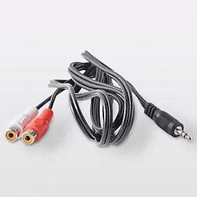 Cordon audio Jack 2RCA Femelle / Mâle noir Blyss, 1.5 m