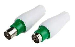 Lot de 2 fiches coaxial 9,5 mm femelle + mâle