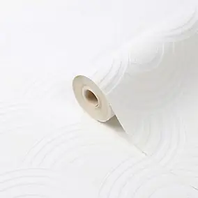Papier peint expansé vinyle sur intissé Mubala Artdeco GoodHome blanc