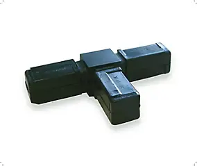 Connecteur triple pour tube carré Diall 20 x 20 mm horizontal
