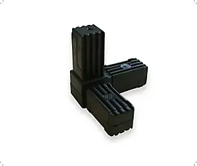 Connecteur triple pour tube carré Diall 20 x 20 mm horizontal et vertical