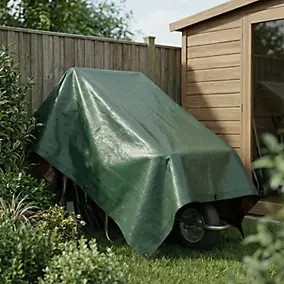 Bâche lourde réversible vert marron 4 x 5 m
